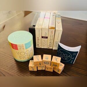 Yoga for Beginners Bundle, Yoga Dice Game Plus 5 Beginner VHS Tapes StressRelief